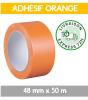 Ruban adhesif couleur en 50mmx50M dès 6 bobines Couleur du Fond : Orange