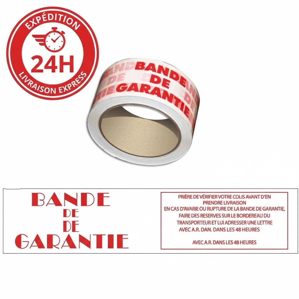Ruban de fermeture de cils personnalisé "bande de garantie" livraison 24 h