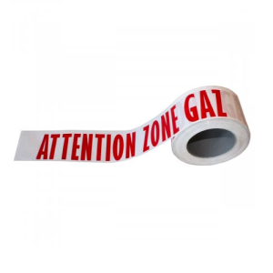 Rubalise attention zone gaz blanc et rouge
