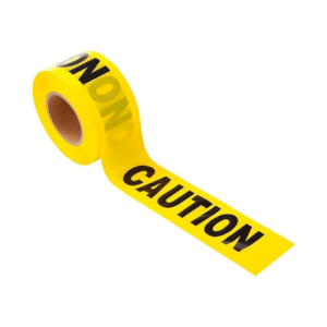 Rubalise Caution en polyéthylène, 75 mm x 250 m, pour zones à risque.