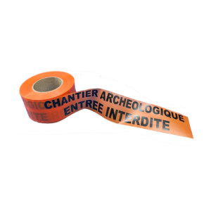 Ruban de balisage Chantier archéologique en polyéthylène 75mm x 250m