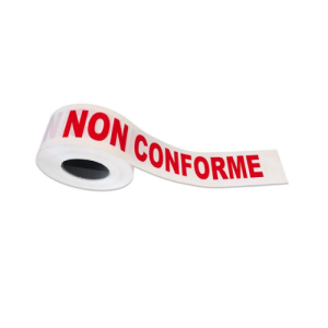 Rubalise Non conforme en polyéthylène 75mm x 250m pour balisage de sécurité