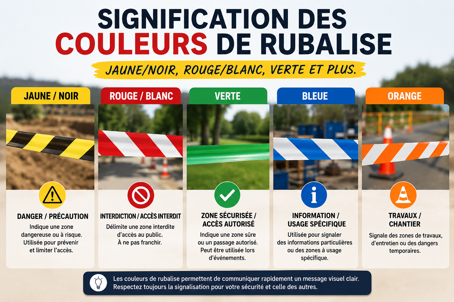 Signification couleurs rubalise