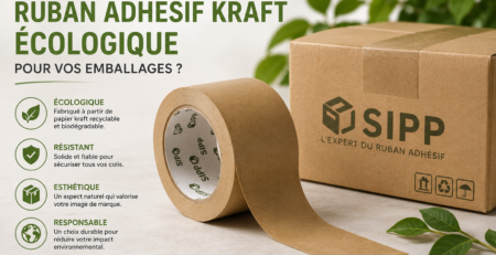 rouleau de ruban adhésif kraft écologique personnalisé